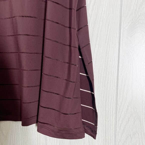 Athleta | Plum Max Out Drop Needle Stripe Tank Top Size Medium - Picture 6 of 8